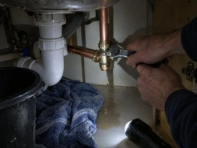 Burst pipe repair, 2am call-out, Stanmoor